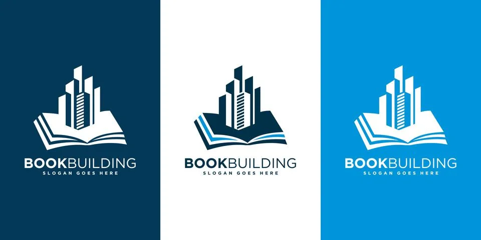 Book building logo design vector Stock Illustration
