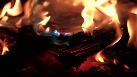 The book is burning in the fire Stock Footage 81597521