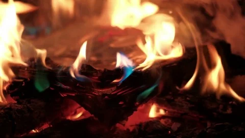 The book is burning in the fire Stock Footage 81597870
