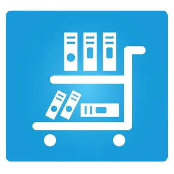 Book cart Illustrazione stock