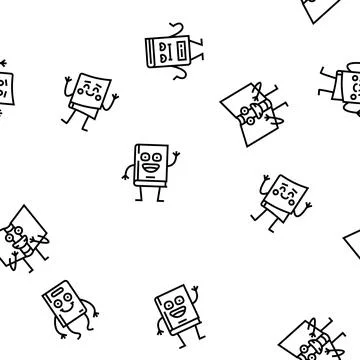 Book character education library vector seamless pattern Stock Illustration
