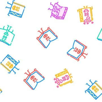 Book character school seamless pattern vector Illustrazione stock