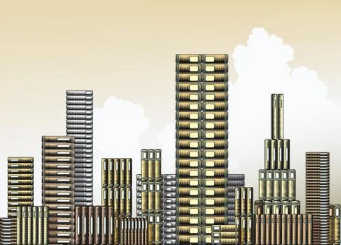 Book city Stock-Illustration
