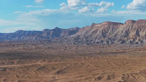 Book Cliffs high desert Mesa Clifton Grand Junction aerial drone Colorado sunny Stockbeeldmateriaal 343801406