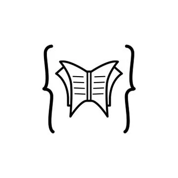 Book code icon vector design template illustration Illustrazione stock