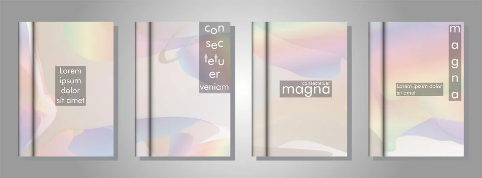 Book collection with abstract liquid patterns as background. suitable for any Stock Illustration
