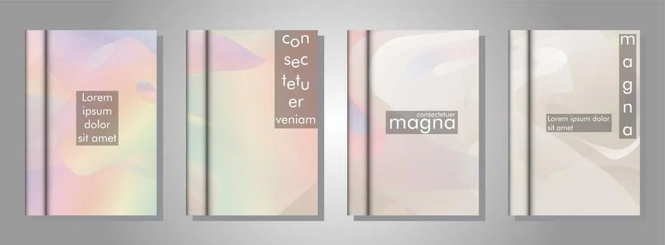 Book collection with abstract liquid patterns as background. suitable for any Stock Illustration