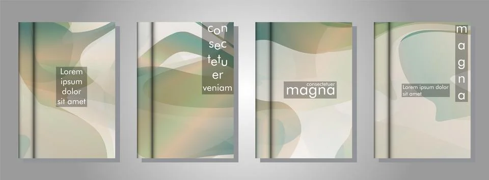 Book collection with abstract liquid patterns as background. suitable for any Stock Illustration