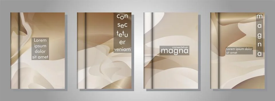 Book collection with abstract liquid patterns as background. suitable for any Stock Illustration