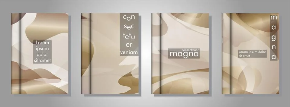 Book collection with abstract liquid patterns as background. suitable for any Stock Illustration