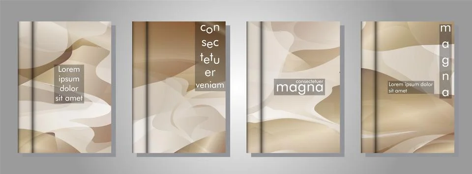 Book collection with abstract liquid patterns as background. suitable for any Stock Illustration