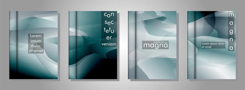 Book collection with abstract liquid patterns as background. suitable for any Stock Illustration