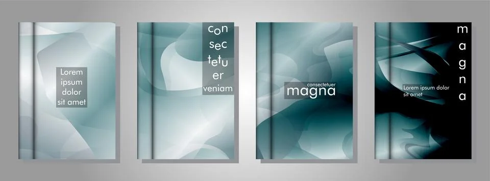 Book collection with abstract liquid patterns as background. suitable for any Stock Illustration