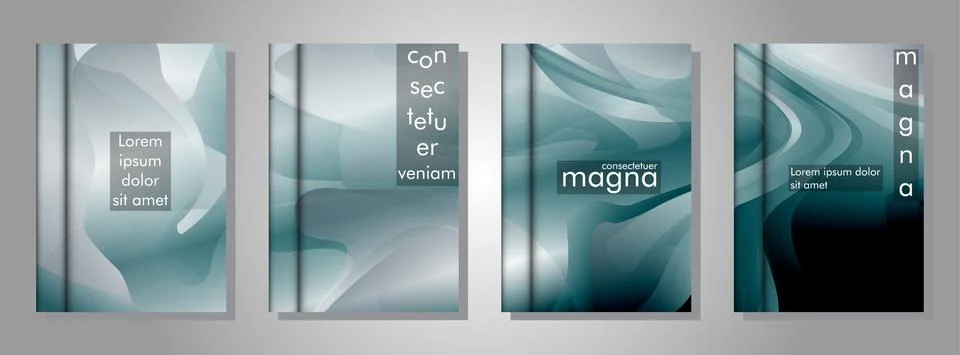 Book collection with abstract liquid patterns as background. suitable for any Stock Illustration