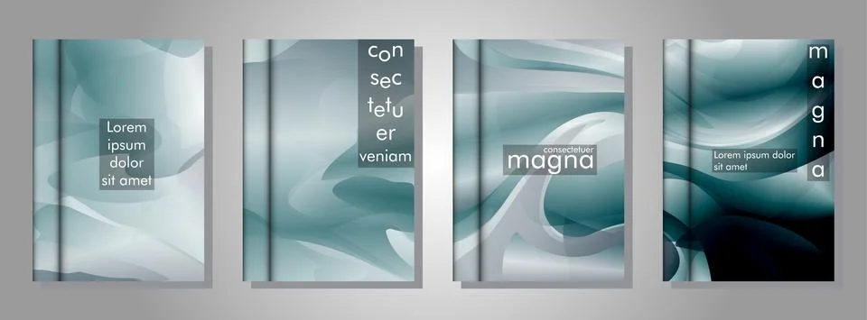 Book collection with abstract liquid patterns as background. suitable for any Stock Illustration