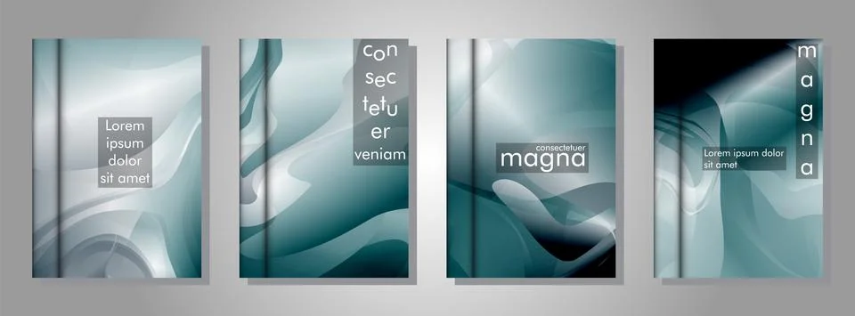 Book collection with abstract liquid patterns as background. suitable for any Stock Illustration