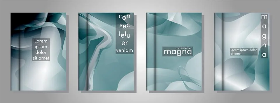 Book collection with abstract liquid patterns as background. suitable for any Stock Illustration