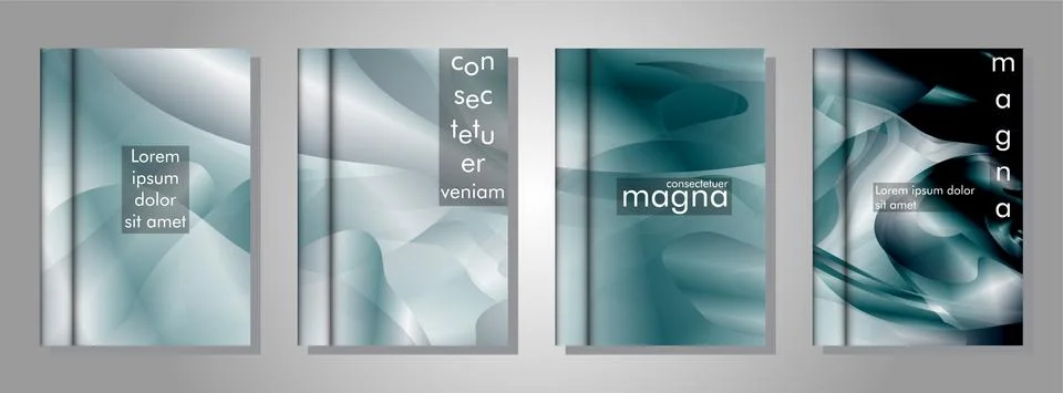 Book collection with abstract liquid patterns as background. suitable for any Illustrazione stock