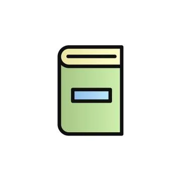 Book color gradient vector icon Stock Illustration