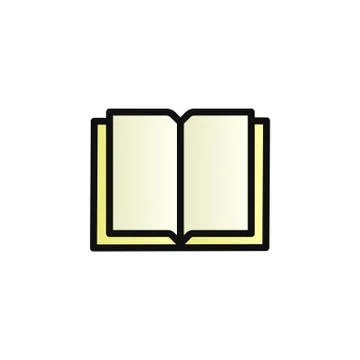 Book color gradient vector icon Stock Illustration
