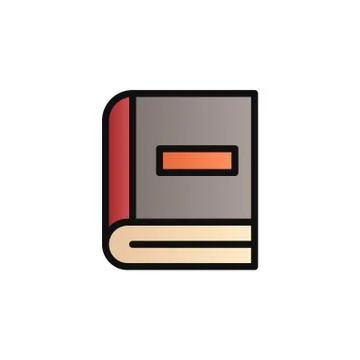 Book color gradient vector icon Stock Illustration
