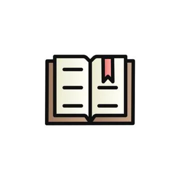 Book color gradient vector icon Stock Illustration