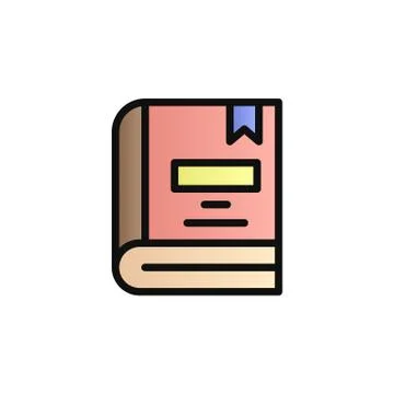 Book color gradient vector icon Stock Illustration