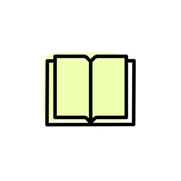 Book with color shadow vector icon in book set Stock Illustration