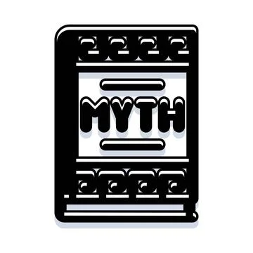 Book with concept myth title on cover Ilustração Stock