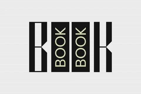 Book conceptual logo vector design Stock Illustration