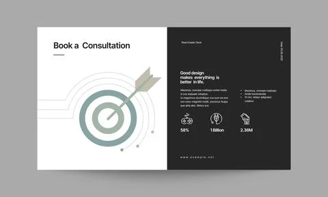 Book a Consultation Slide Presentation Templates Stock Illustration