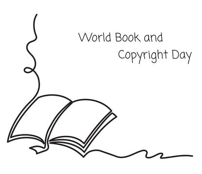 Book Continuous One Line Drawing. Stock Illustration