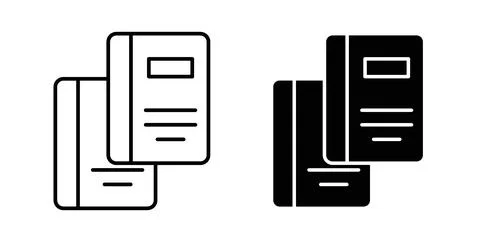 Book copy icon Illustration designs pack for Web Stock Illustration