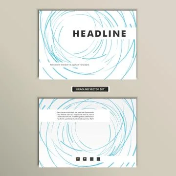 Book cover with abstract colored lines and circles Stock Illustration