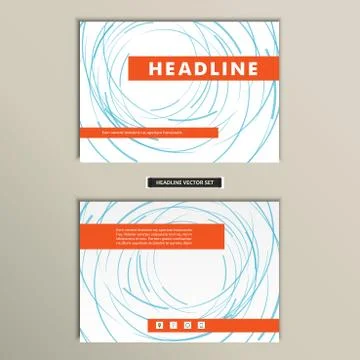 Book cover with abstract colored lines and circles Stock Illustration