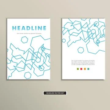 Book cover with abstract linear circuits eps Stock Illustration