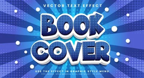 Book Cover cartoon editable vector text effect Template イラスト素材
