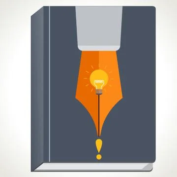 Book Cover Idea pen Stock Illustration