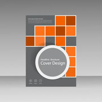 Book cover layout design, Abstract flyer templates with square Stock Illustration