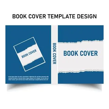 Book cover Layout print ready template Design Stock Illustration