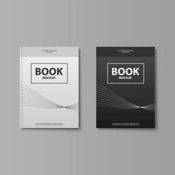 Book cover mockup template, vector illustration Stock Illustration