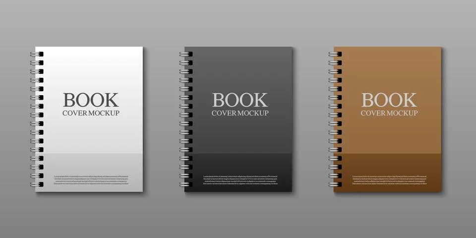 Book cover mockup template, vector illustration Stock Illustration