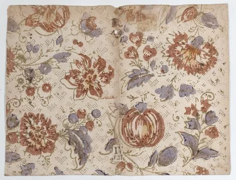Book cover with overall circular pattern 18th century Anonymous. Book cover.. Stock Photos