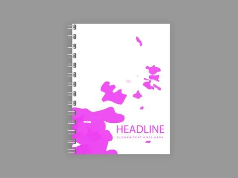 Book cover with pink spots . Vector graphics. Abstraction. Illustrazione stock
