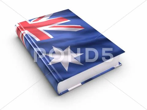 Book covered with australian flag Stock Illustration