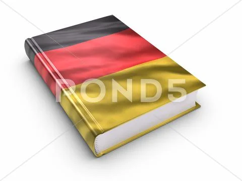 Book covered with german flag Stock Illustration