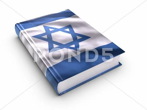 Book covered with israeli flag Stock Illustration