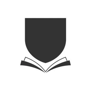 Book crest icon vector illustration isolated on white background. Stock Illustration