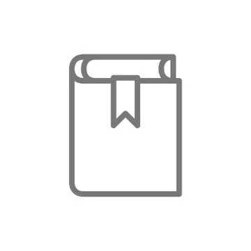 Book, criminal administrative code, constitution line icon. Stock Illustration