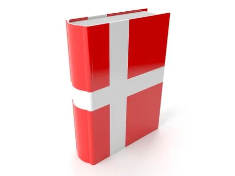 Book with danish flag Stock Illustration